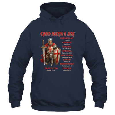 God Says I Am Knight Templar Christian Men Warrior Of God Shirt & Hoodie | teecentury