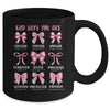 God Says You Are Coquette Pink Bow Christian Bible Verses Mug | teecentury