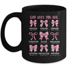 God Says You Are Coquette Pink Bow Christian Bible Verses Mug | teecentury