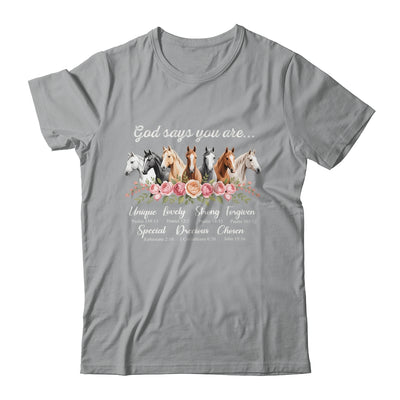 God Says You Are Religious Inspirational Horse Lover Black Shirt & Hoodie | teecentury