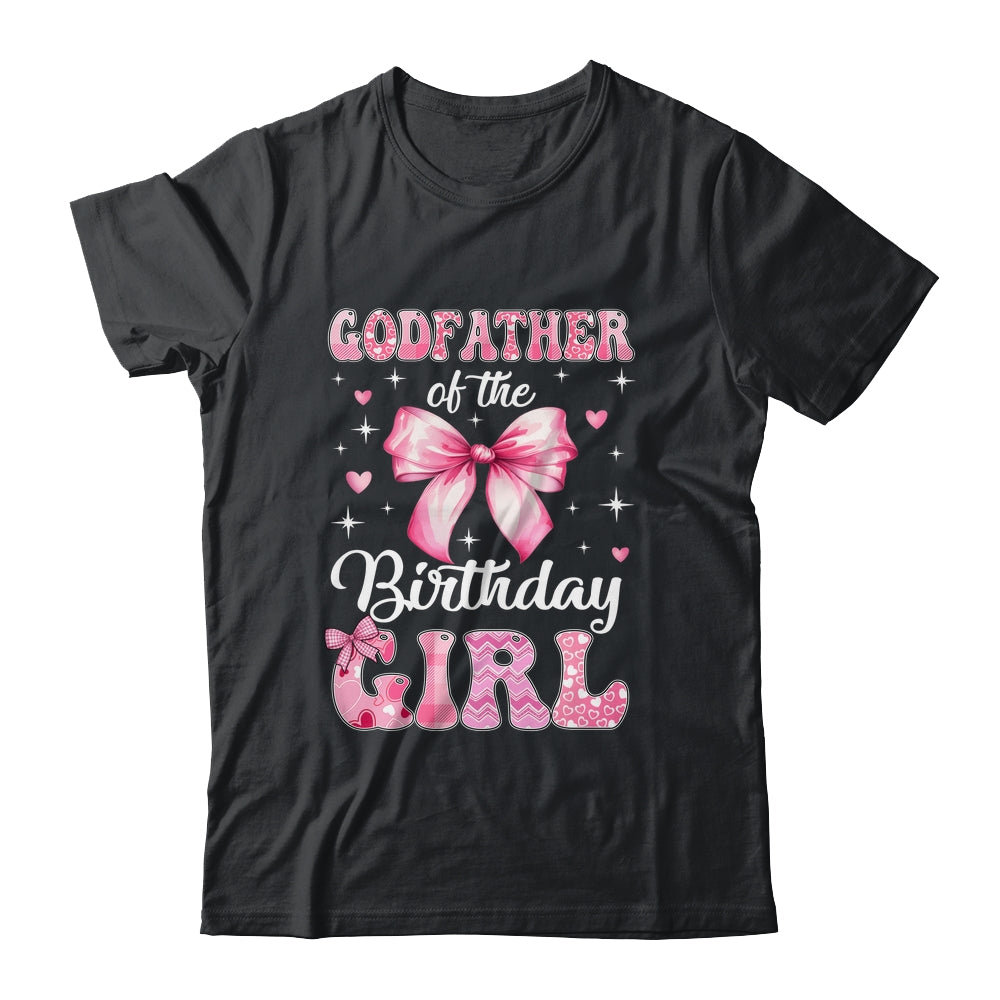 Godfather Of Birthday Girl Coquette Bow Matching Family Shirt & Hoodie | teecentury