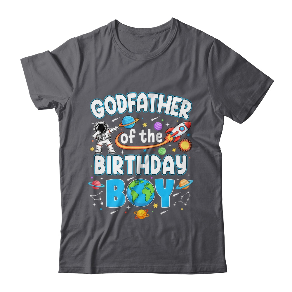 Godfather Of The Birthday Boy Astronaut Family Space Planets Shirt & Hoodie | teecentury