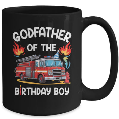 Godfather Of The Birthday Boy Fire Truck Firefighter 1st Party Mug | teecentury
