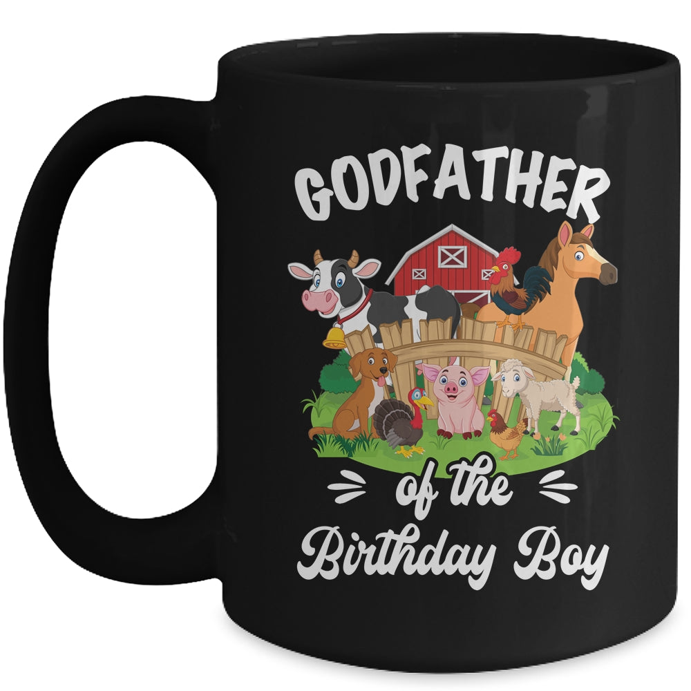 Godfather Of The Birthday Boy Party Cow Farm 1st Birthday Party Mug | teecentury