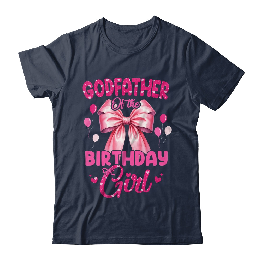 Godfather Of The Birthday Girl Coquette Bow Matching Family Shirt & Hoodie | teecentury