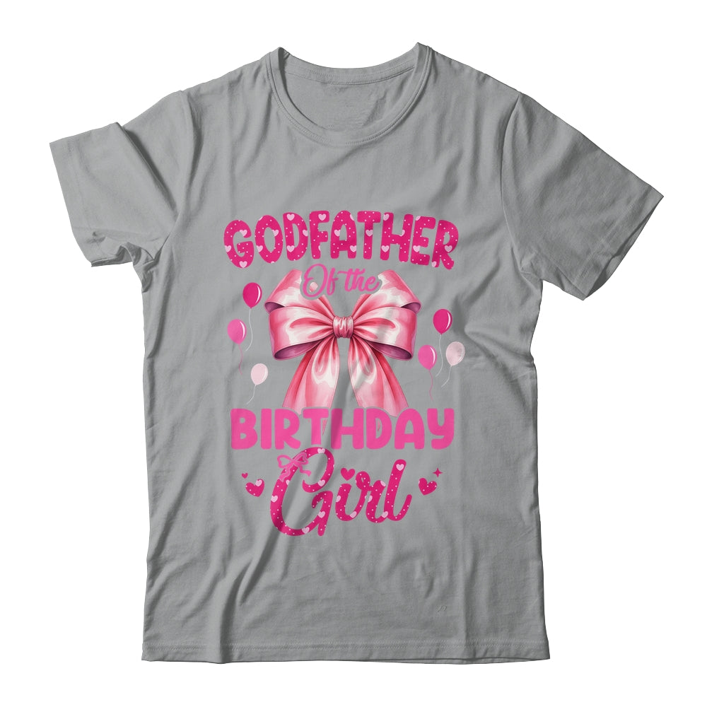 Godfather Of The Birthday Girl Coquette Bow Matching Family Shirt & Hoodie | teecentury