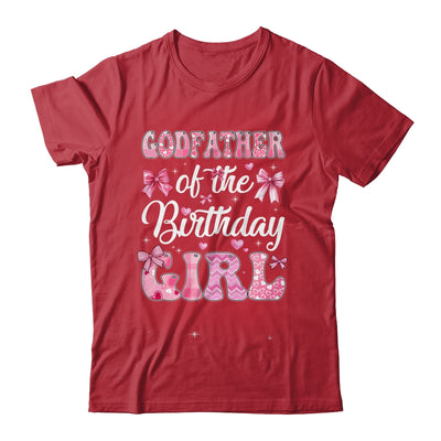 Godfather Of The Birthday Girl Family Pink Coquette Bow Shirt & Hoodie | teecentury