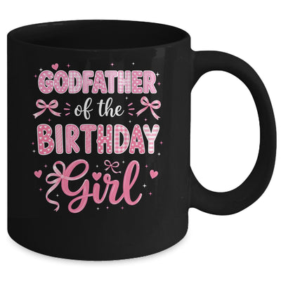Godfather Of The Birthday Girl Matching Pink Coquette Bow Mug | teecentury