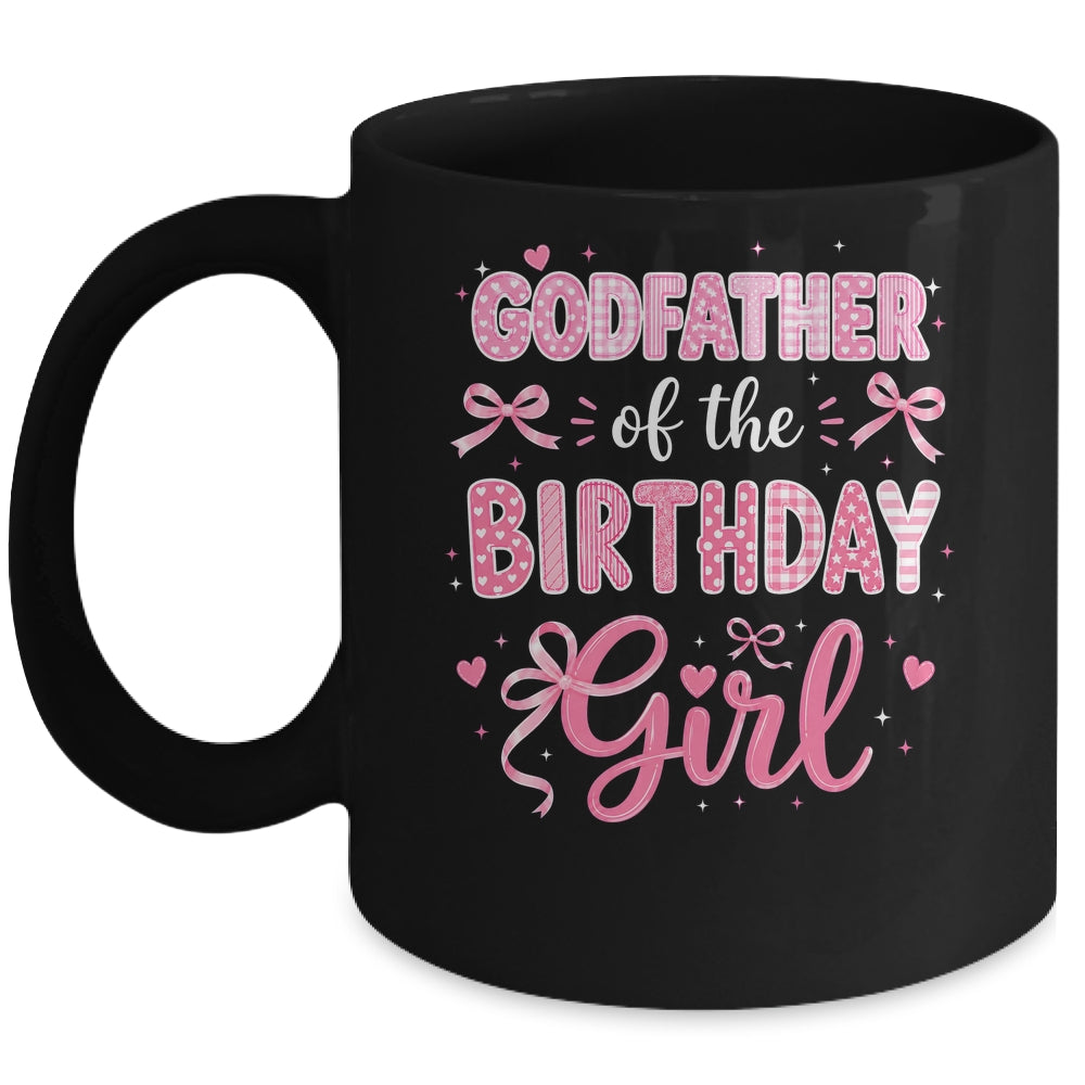 Godfather Of The Birthday Girl Matching Pink Coquette Bow Mug | teecentury