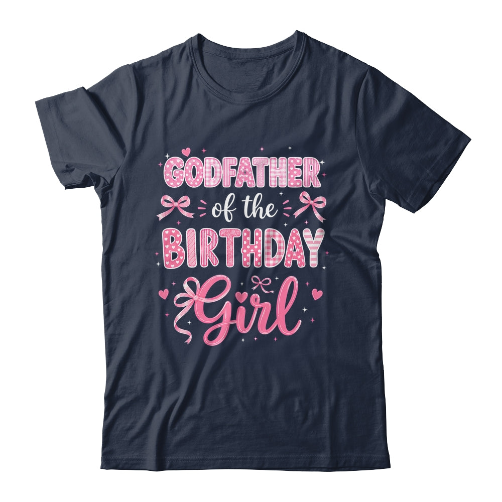Godfather Of The Birthday Girl Matching Pink Coquette Bow Shirt & Hoodie | teecentury