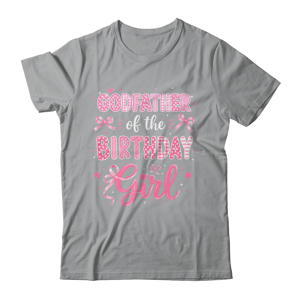Godfather Of The Birthday Girl Matching Pink Coquette Bow Shirt & Hoodie | teecentury