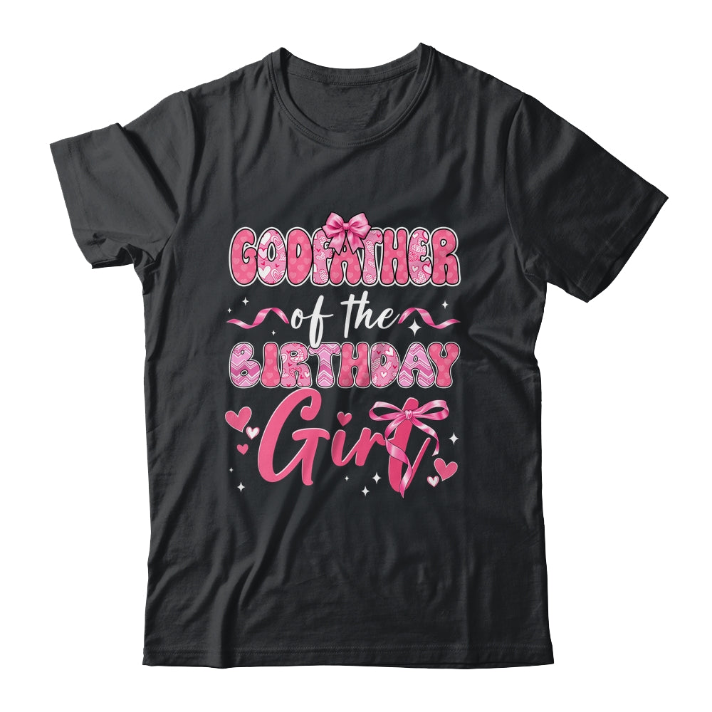 Godfather Of The Birthday Girl Pink Coquette Bow Family Shirt & Hoodie | teecentury