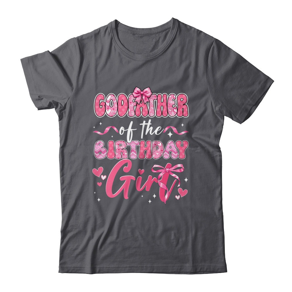 Godfather Of The Birthday Girl Pink Coquette Bow Family Shirt & Hoodie | teecentury
