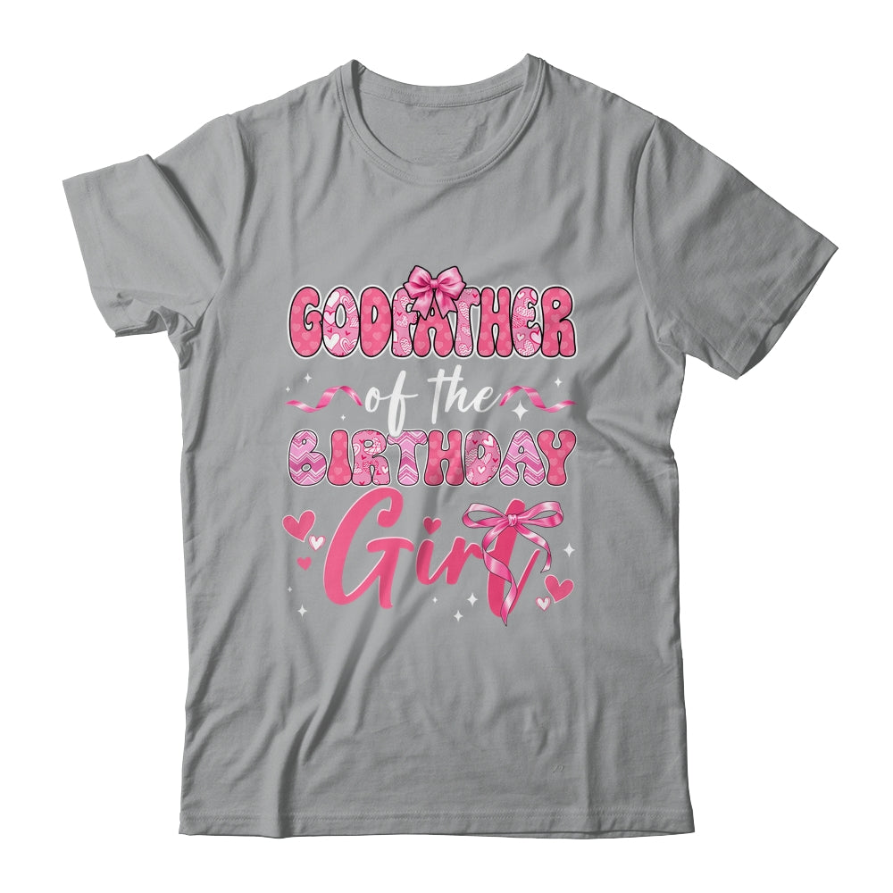 Godfather Of The Birthday Girl Pink Coquette Bow Family Shirt & Hoodie | teecentury