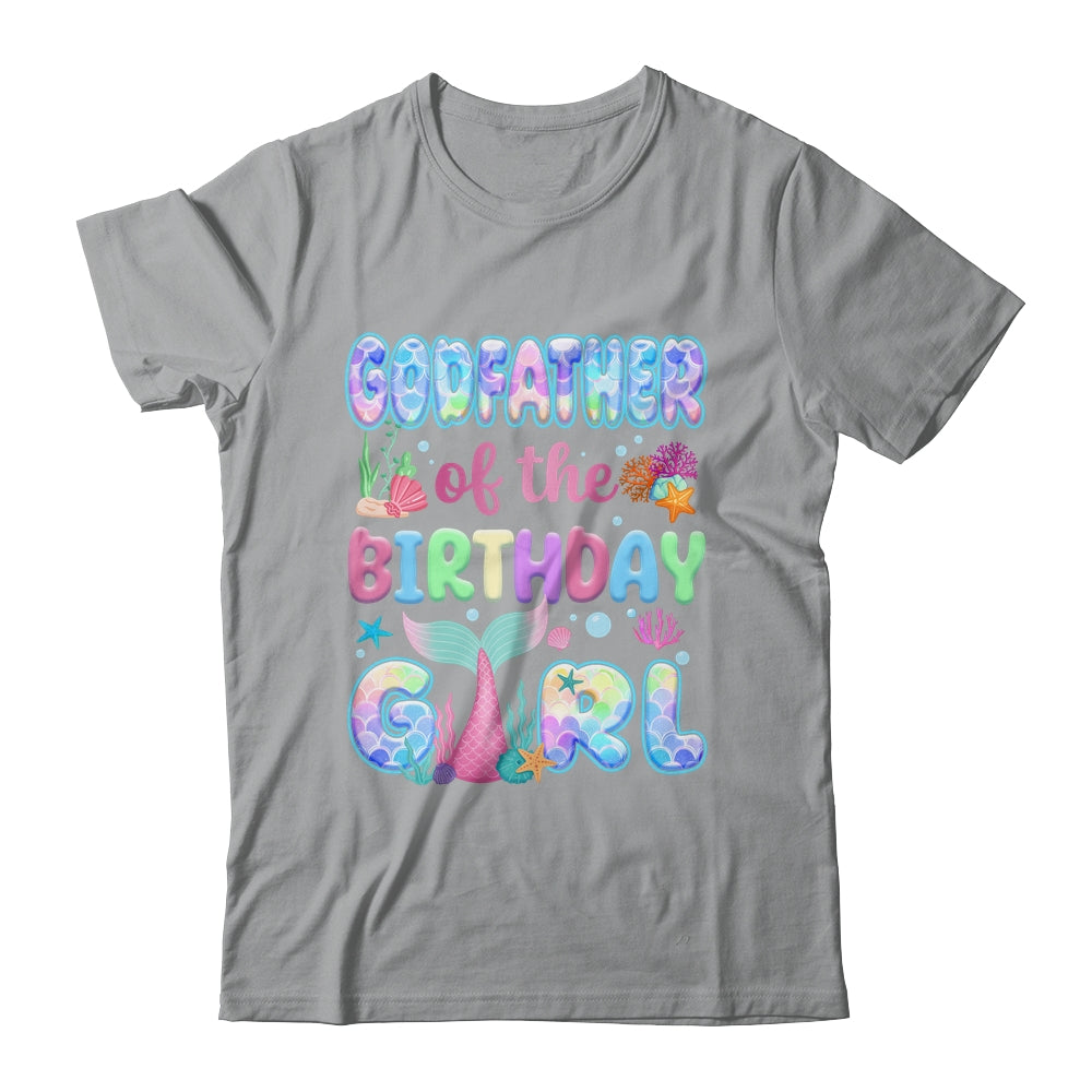 Godfather Of The Birthday Mermaid Girl Family Matching Party Shirt & Hoodie | teecentury