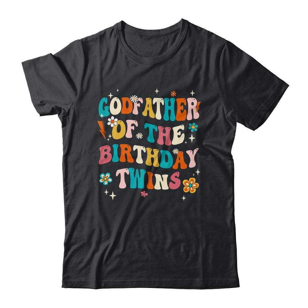 Godfather Of The Birthday Twins Boys Girls Party Retro Bday Shirt & Hoodie | teecentury