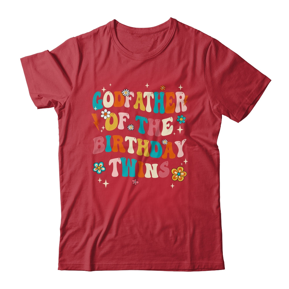 Godfather Of The Birthday Twins Boys Girls Party Retro Bday Shirt & Hoodie | teecentury