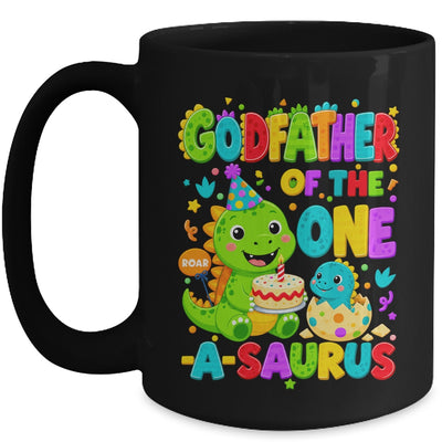 Godfather Of The One-A-Saurus 1St Birthday Boy T-Rex Dinosaur Mug | teecentury