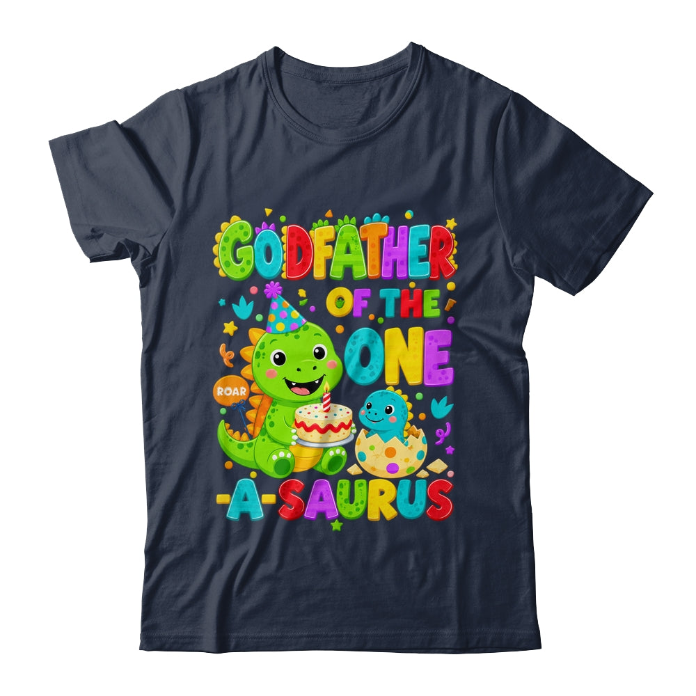 Godfather Of The One-A-Saurus 1St Birthday Boy T-Rex Dinosaur Shirt & Hoodie | teecentury