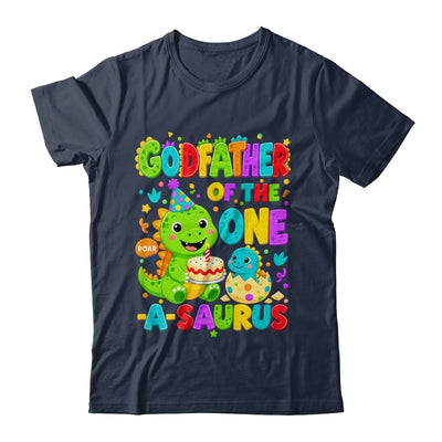 Godfather Of The One-A-Saurus 1St Birthday Boy T-Rex Dinosaur Shirt & Hoodie | teecentury
