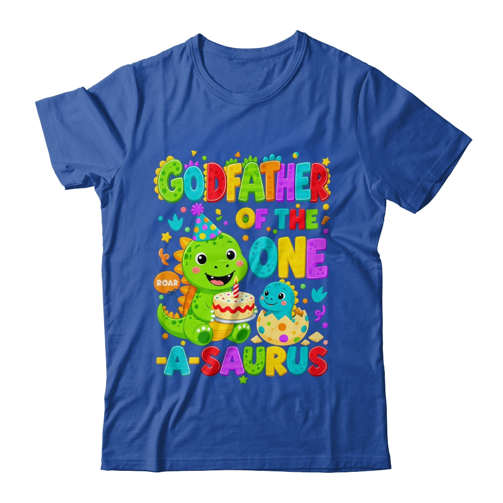 Godfather Of The One-A-Saurus 1St Birthday Boy T-Rex Dinosaur Shirt & Hoodie | teecentury