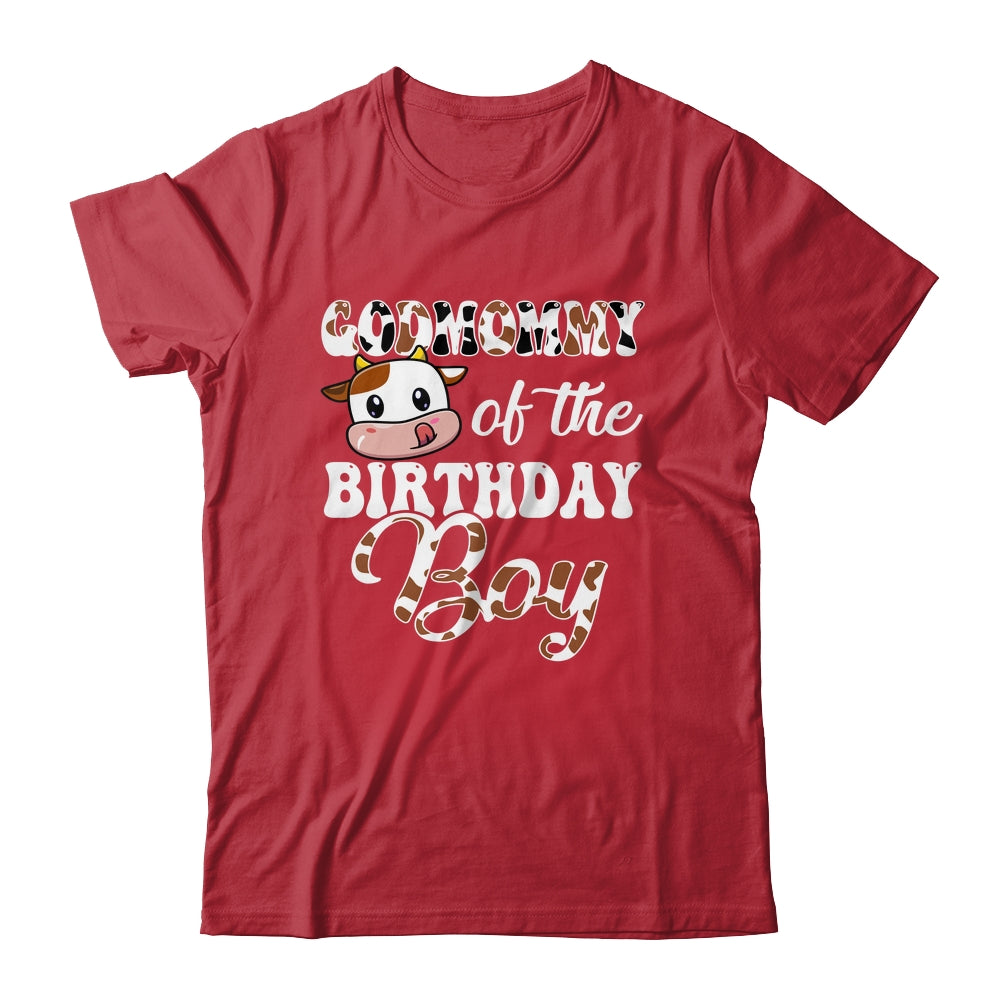 Godmommy Of The Birthday Boy Cow Farm 1st Birthday Boy Shirt & Hoodie | teecentury