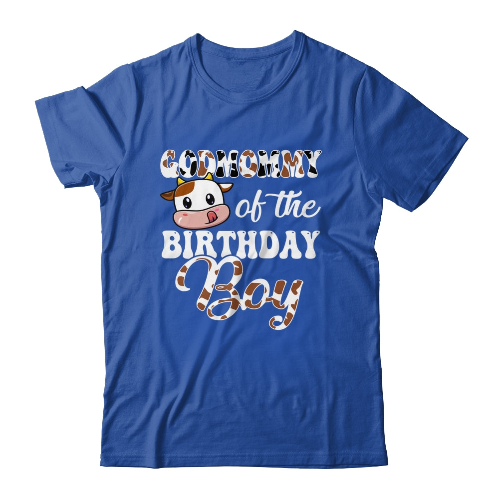 Godmommy Of The Birthday Boy Cow Farm 1st Birthday Boy Shirt & Hoodie | teecentury