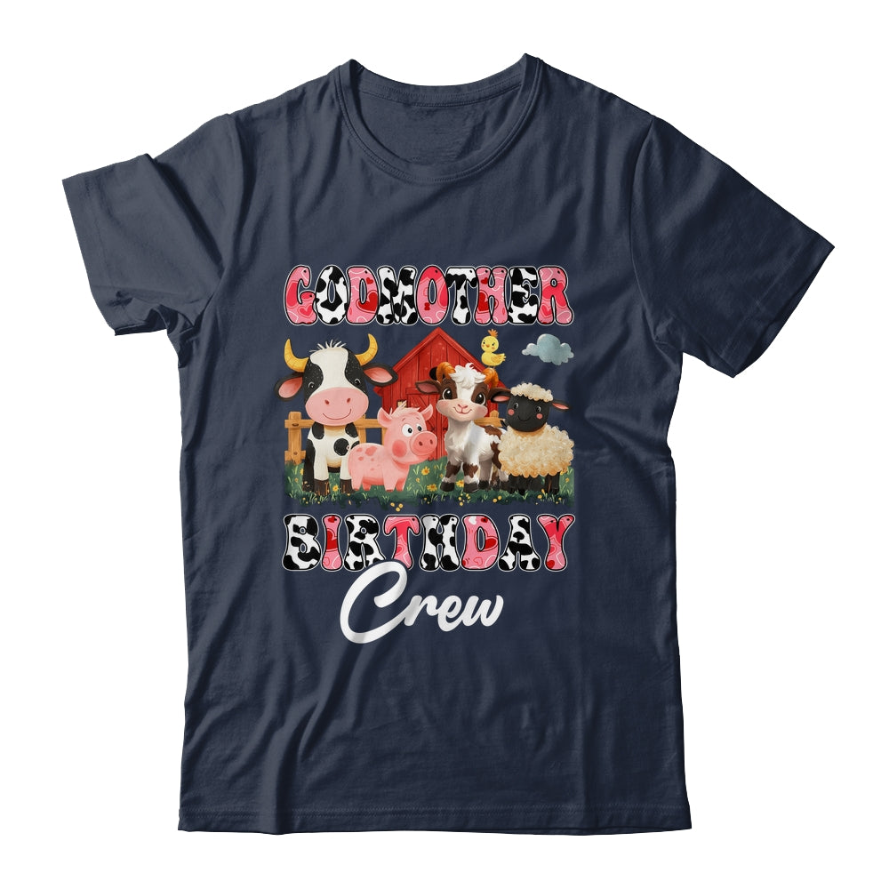 Godmother Birthday Crew Farm Cow Birthday Boy Girl Family Shirt & Hoodie | teecentury