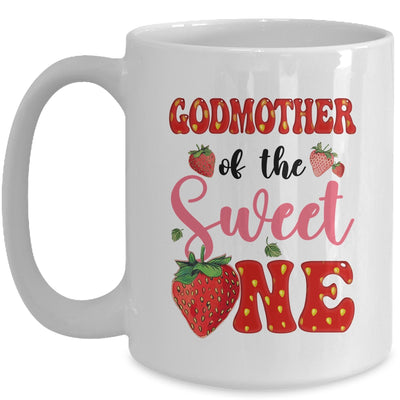 Godmother Of Sweet One Strawberry Frist 1st Birthday Girl Mug | teecentury