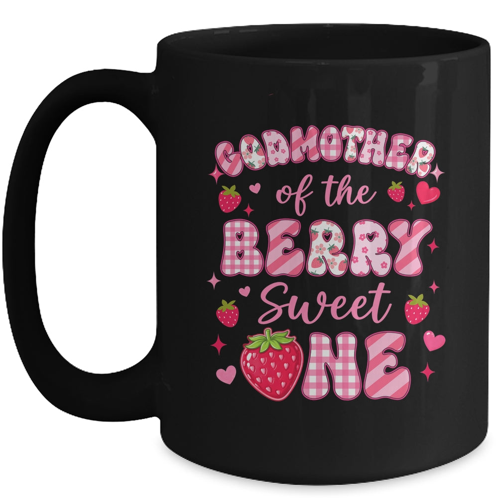Godmother Of The Berry Sweet One Strawberry First Birthday Mug | teecentury
