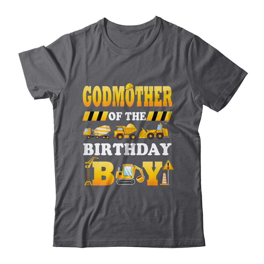 Godmother Of The Birthday Boy Construction Matching Family Shirt & Hoodie | teecentury