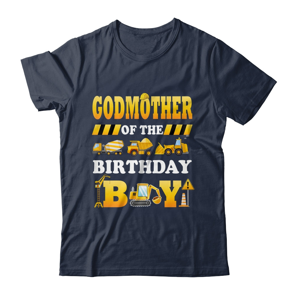 Godmother Of The Birthday Boy Construction Matching Family Shirt & Hoodie | teecentury