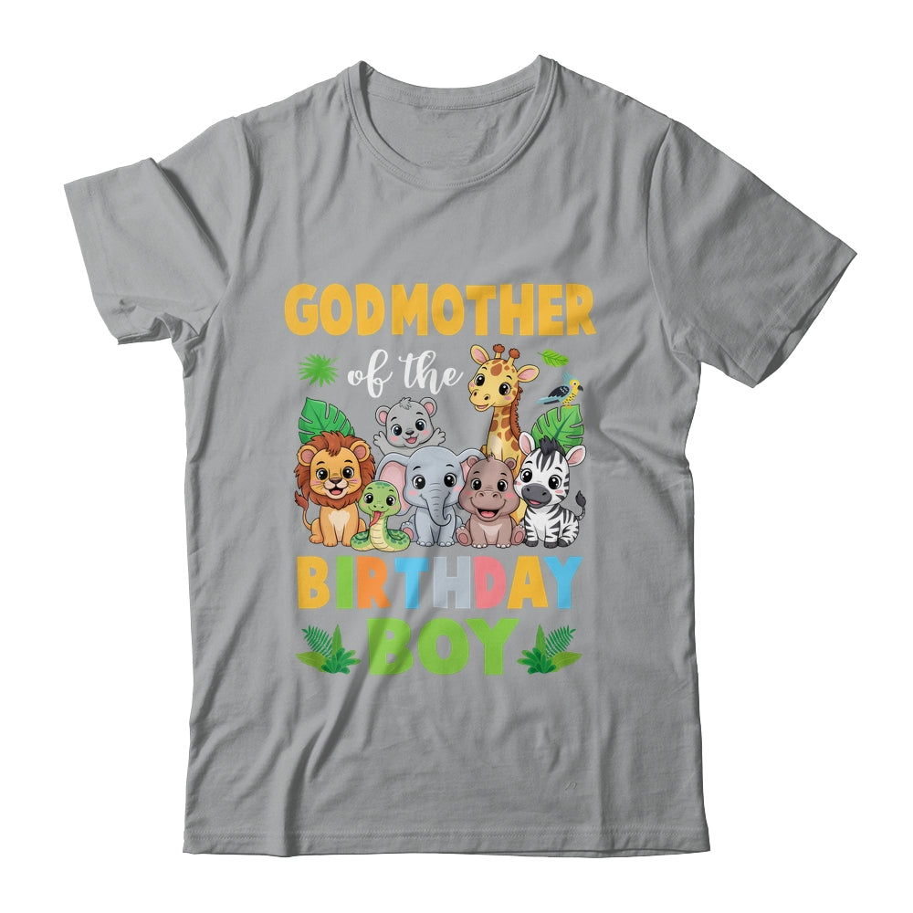Godmother Of The Birthday Boy Kids Safari Jungle Animal Shirt & Hoodie | teecentury