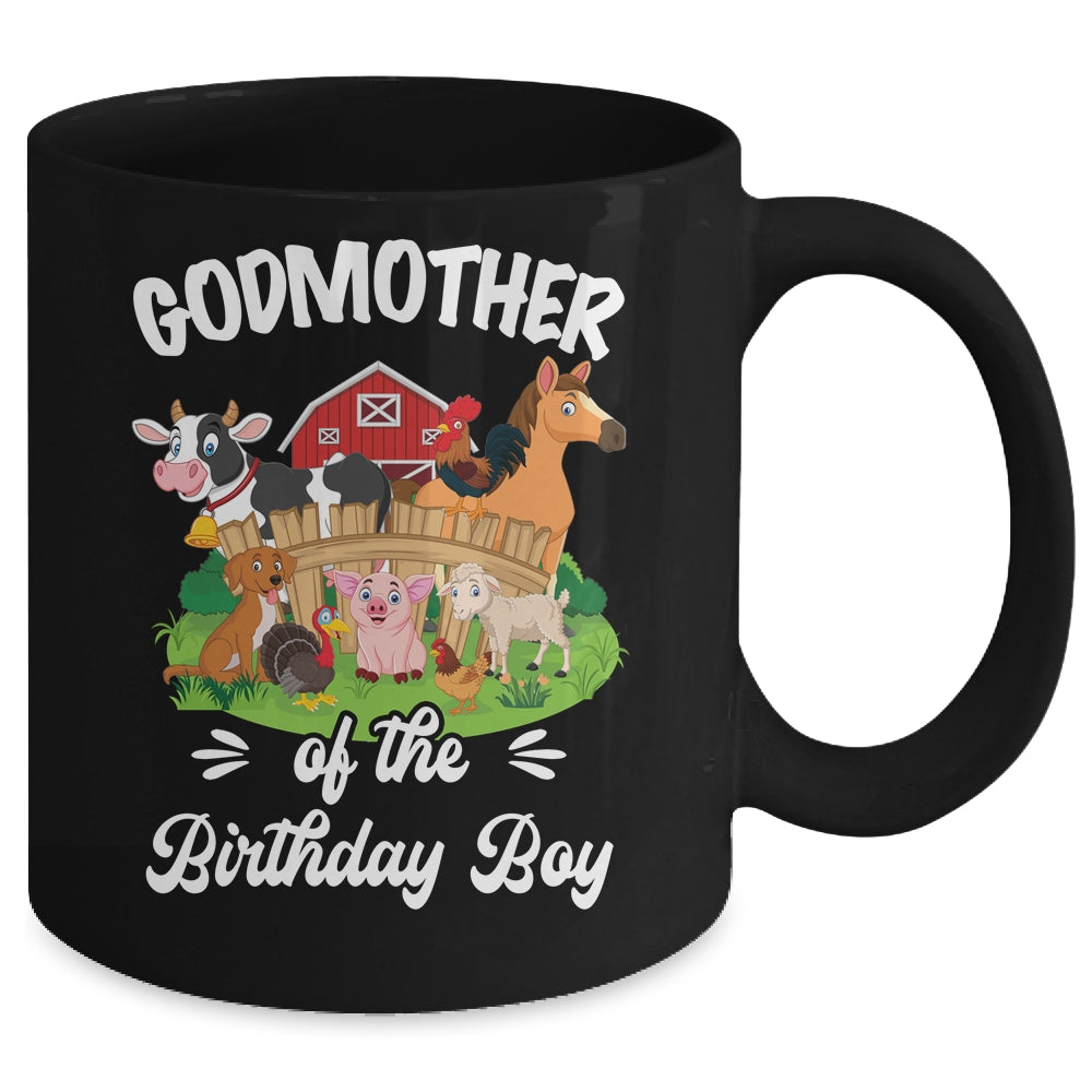 Godmother Of The Birthday Boy Party Cow Farm 1st Birthday Party Mug | teecentury