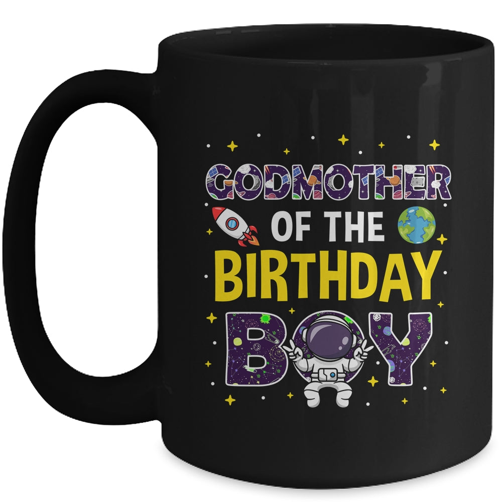 Godmother Of The Birthday Boy Space Astronaut Family Mug | teecentury