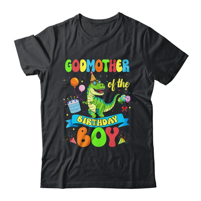 Godmother Of The Birthday Boy TRex Dinosaur Birthday Family Shirt & Hoodie | teecentury