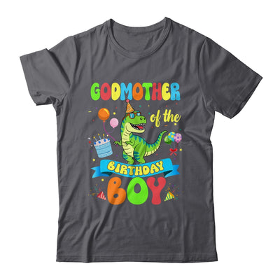 Godmother Of The Birthday Boy TRex Dinosaur Birthday Family Shirt & Hoodie | teecentury