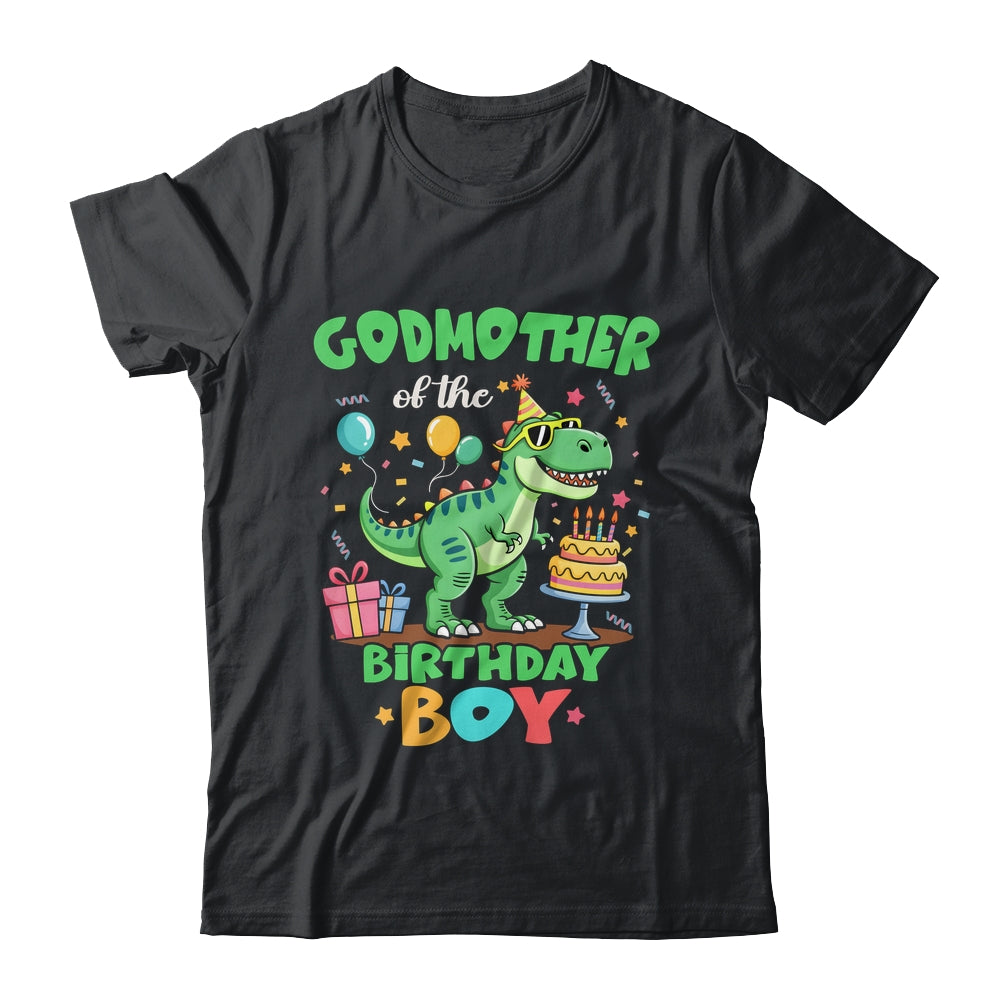 Godmother Of The Birthday Boy T Rex Dinosaur Family Party Shirt & Hoodie | teecentury