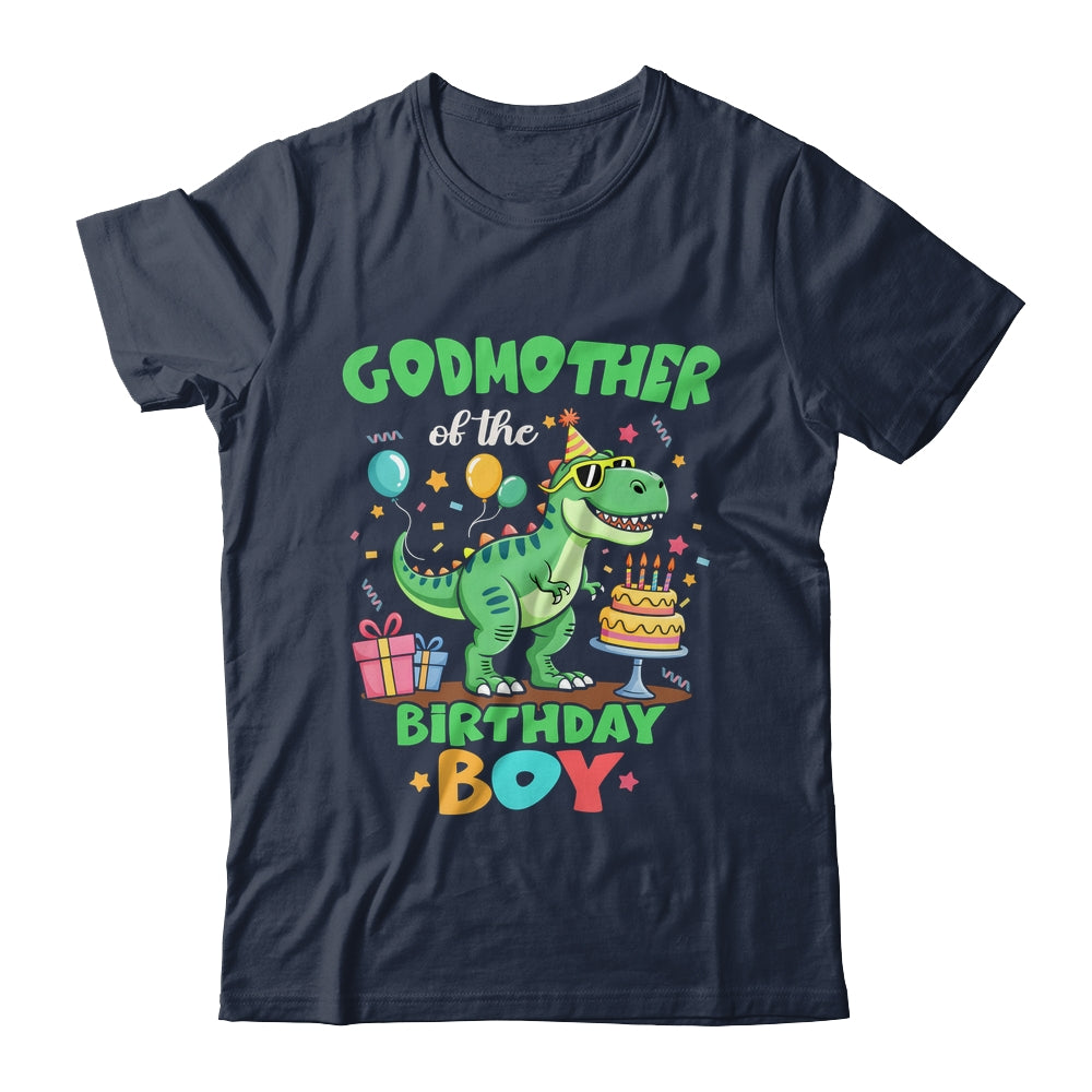 Godmother Of The Birthday Boy T Rex Dinosaur Family Party Shirt & Hoodie | teecentury