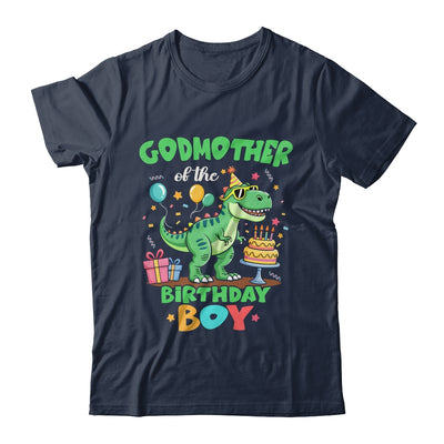 Godmother Of The Birthday Boy T Rex Dinosaur Family Party Shirt & Hoodie | teecentury