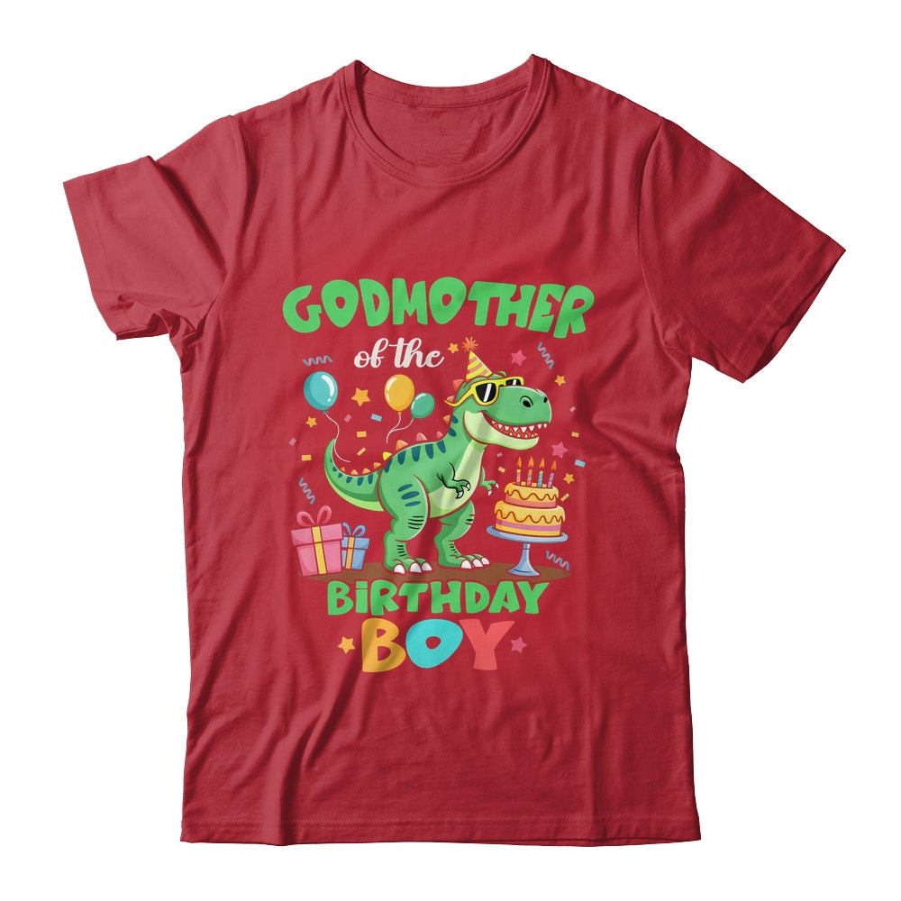 Godmother Of The Birthday Boy T Rex Dinosaur Family Party Shirt & Hoodie | teecentury