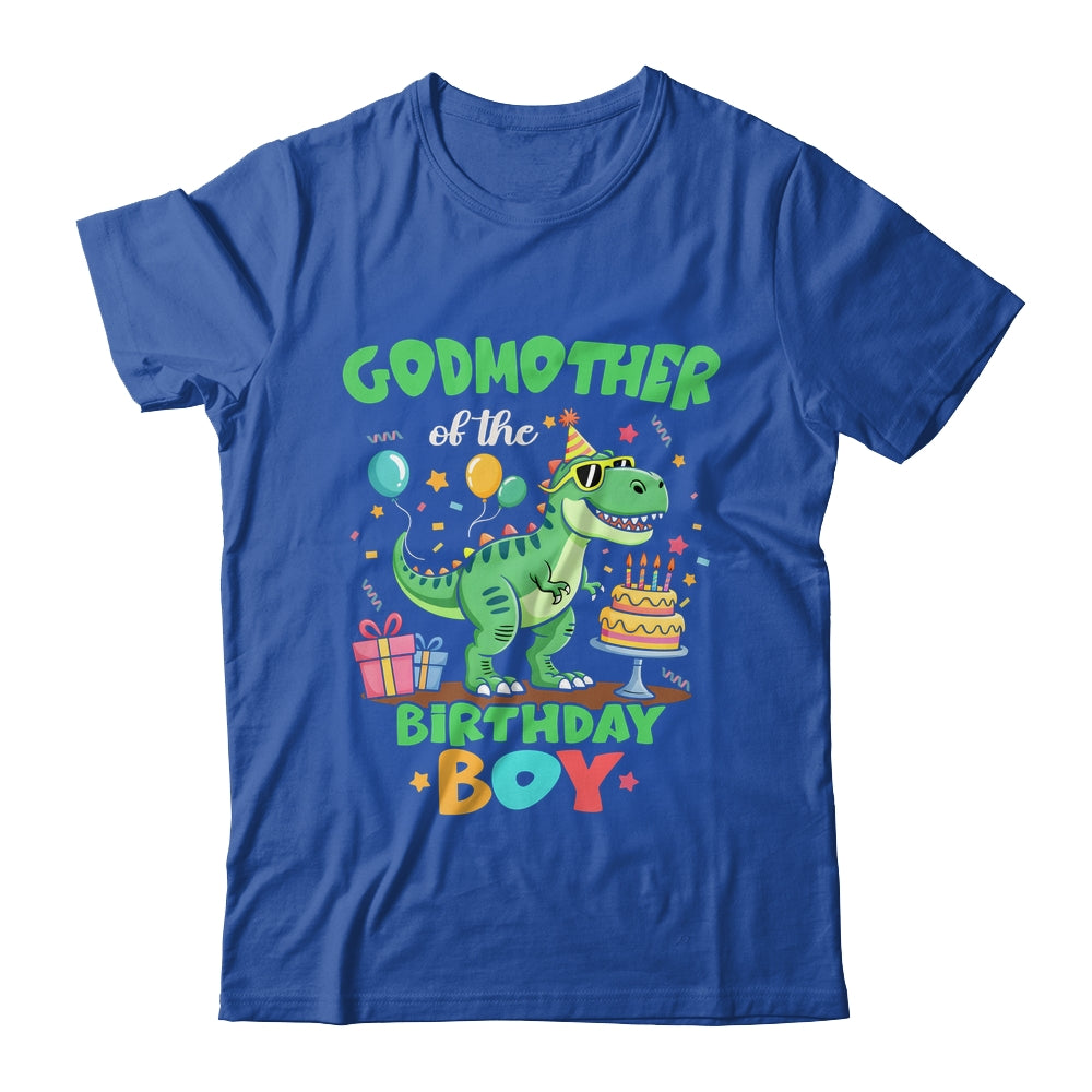 Godmother Of The Birthday Boy T Rex Dinosaur Family Party Shirt & Hoodie | teecentury
