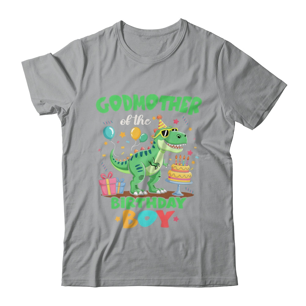 Godmother Of The Birthday Boy T Rex Dinosaur Family Party Shirt & Hoodie | teecentury