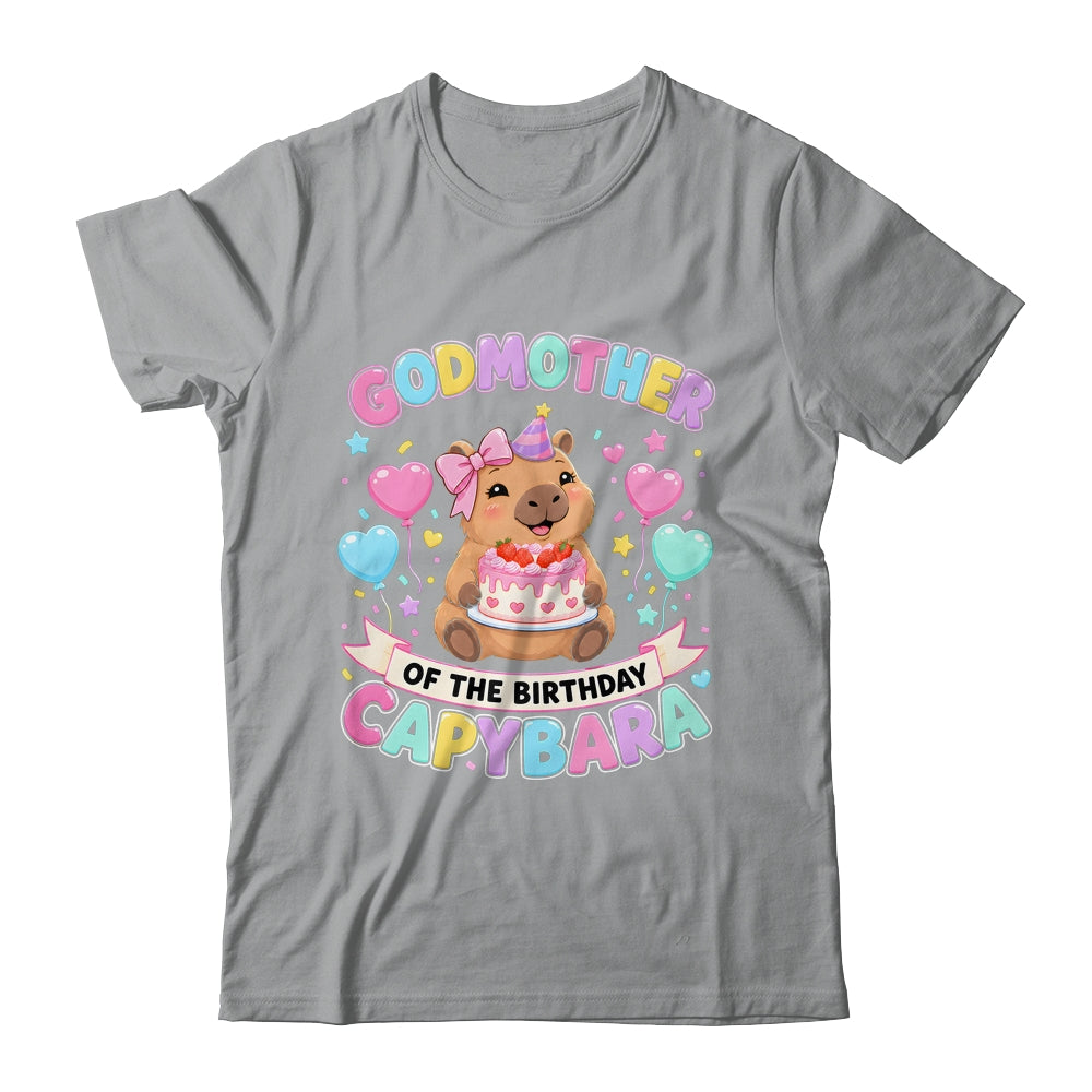 Godmother Of The Birthday Capybara Birthday Girl Family Shirt & Hoodie | teecentury