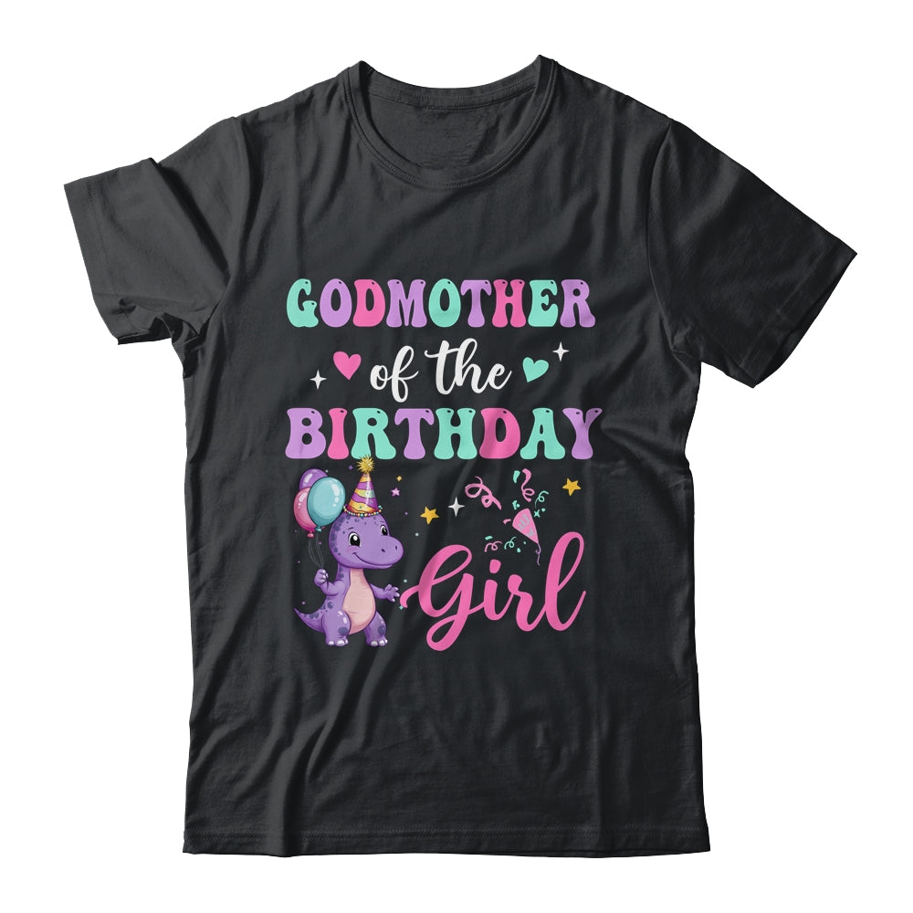 Godmother Of The Birthday For Girl Dinosaur T-Rex Party Family Shirt & Hoodie | teecentury
