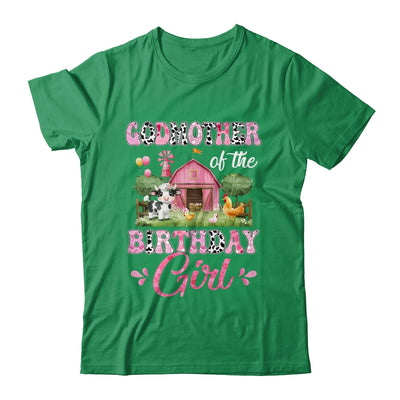 Godmother Of The Birthday Girl 1st Birthday Cow Farm Family Shirt & Hoodie | teecentury