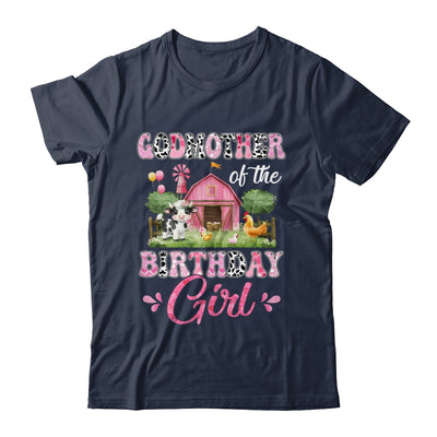 Godmother Of The Birthday Girl 1st Birthday Cow Farm Family Shirt & Hoodie | teecentury