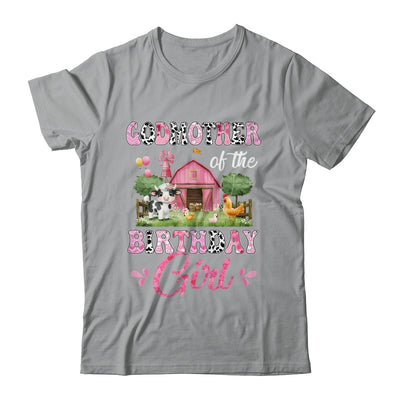 Godmother Of The Birthday Girl 1st Birthday Cow Farm Family Shirt & Hoodie | teecentury