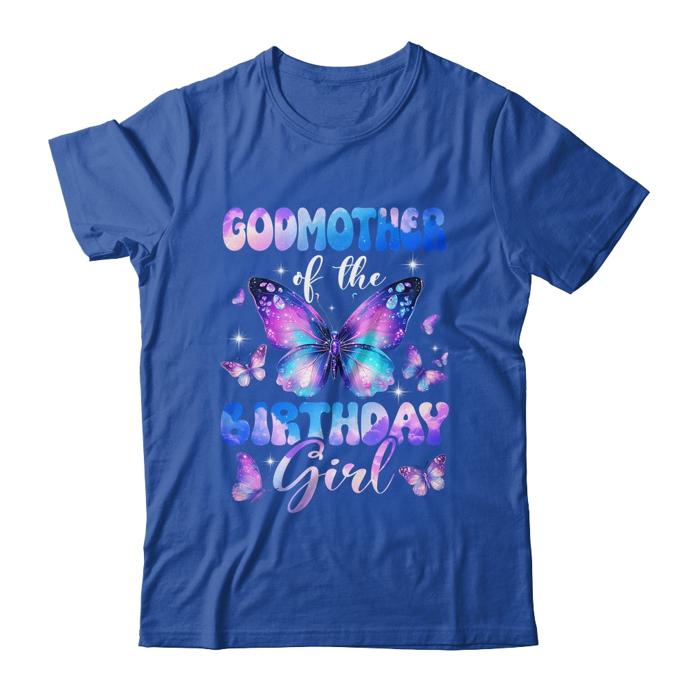 Godmother Of The Birthday Girl Butterfly Family Matching Shirt & Hoodie | teecentury