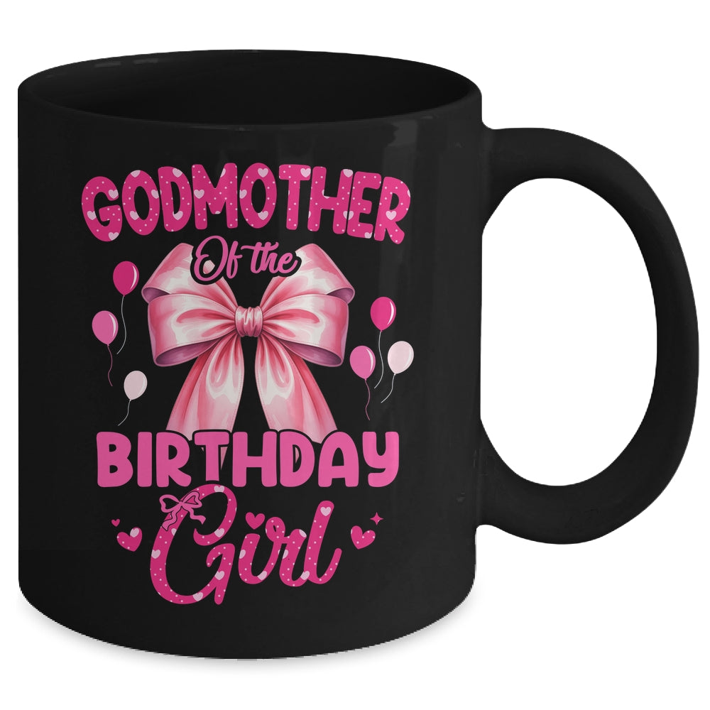 Godmother Of The Birthday Girl Coquette Bow Matching Family Mug | teecentury